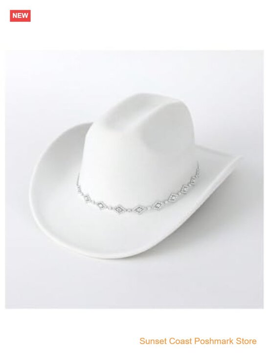 Western Cowboy Hat Rhinestone Wide Brim Cowgirl Hat